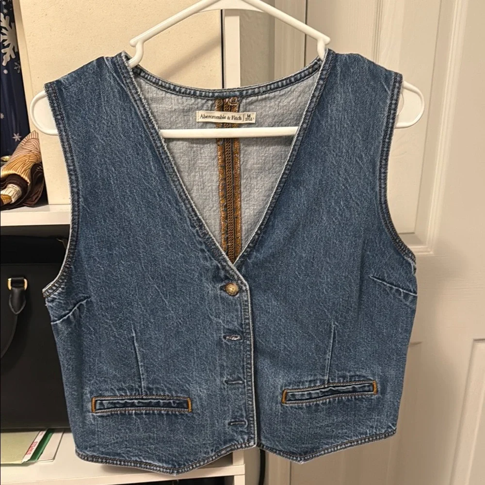 Abercrombie & Fitch Blue Denim Vest - Picture 1 of 1